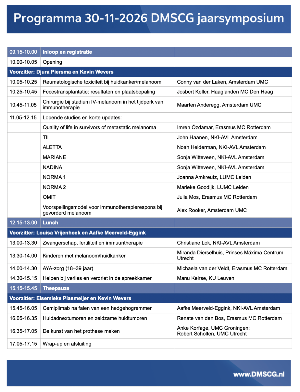 DMSCG jaarsymposium 30 11 2026 programma afb